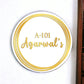 Personalised Golden Acrylic Letters House Name Plate Design for Door Entrance - Gold Rim