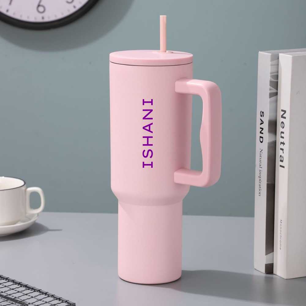 Nutcase Stainless Steel Mug with Straw and Lid - Large Travel Cups 1200ml