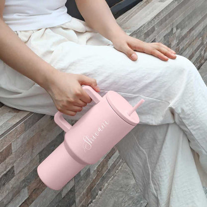 Nutcase Personalized Insulated Tumbler with Straw and Lid Large Travel Cups 1200ml