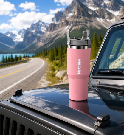 Nutcase Custom Tumblers with Handle Double Wall Vacuum Sipper Bottle - 900ml