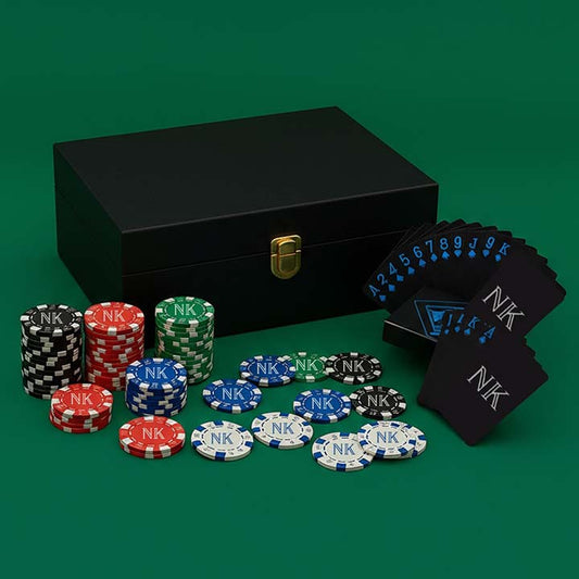 Professional Ceramic Poker - Custom Clay Poker Coin with Playing Cards Non-Tearable & Waterproof (100/200/300 in 5 Colors) - CHIPS COLORS MAY VARY