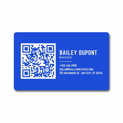 Personalized QR Code Business Card with NFC