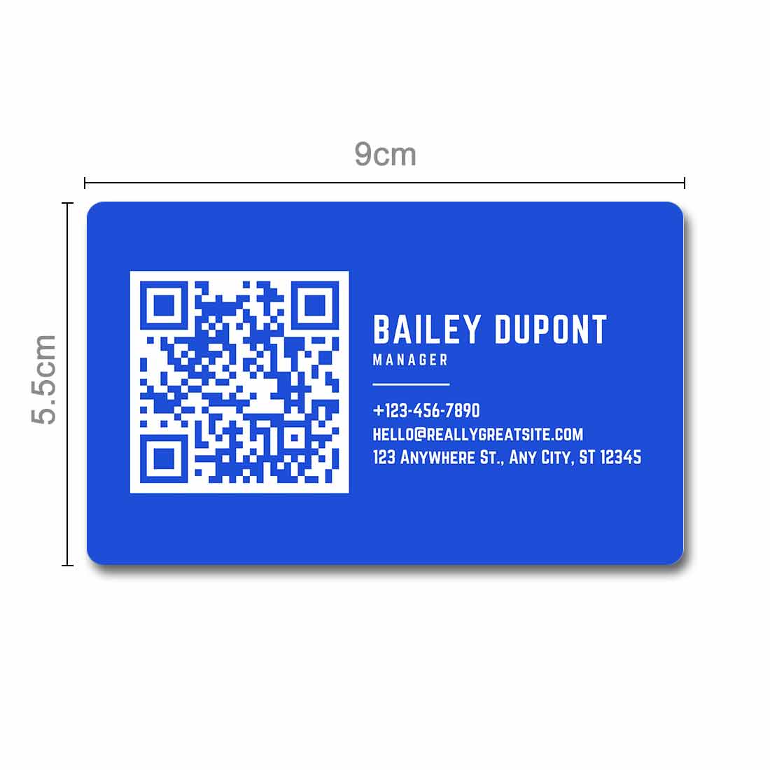 Personalized QR Code Business Card with NFC