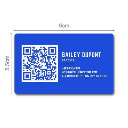 Personalized QR Code Business Card with NFC