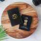 Personalized Vegan Leather Passport Holder Add Name - Monogram
