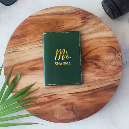 Custom Vegan Leather Passport Holder for Couple MR - Anniversary Gift