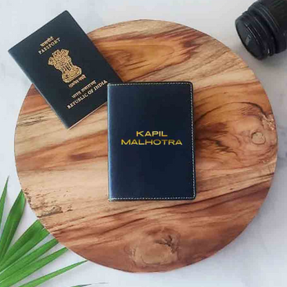 Leather Customised Passport Case Holder - Add name