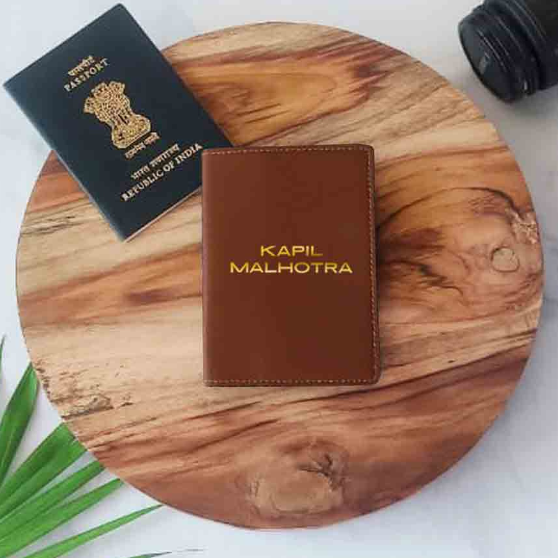 Leather Customised Passport Case Holder - Add name