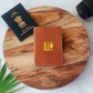 Vegan Leather Personalised Passport Cover for Men & Women - Monogram