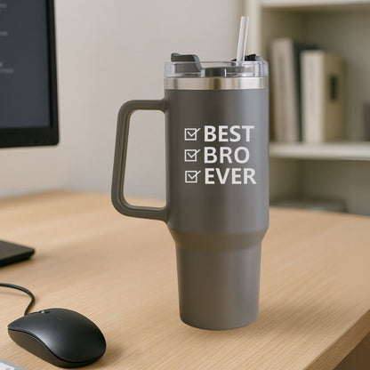 Coffee Tumbler 1200ml Presents for Brother - Large Insulated Travel Mug Raksha Bandhan Gift