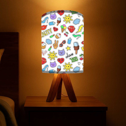 Wooden Bedroom Lamps For Bedroom-Kiss Love (3W LED Bulb Included)