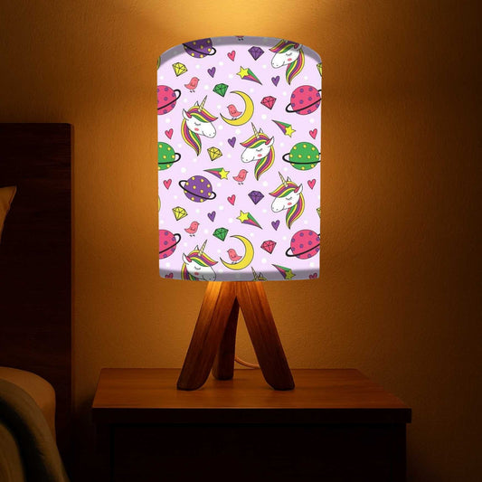 Wooden Bedside Table Lamps For Bedroom-Unicorn (3W LED Bulb Included)