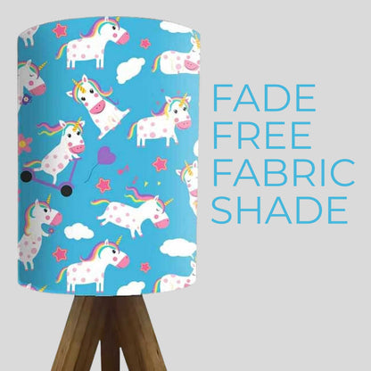 Unicorn Small Wooden Tripod Table Lamp-Kids Lamps (3W LED Bulb Included)