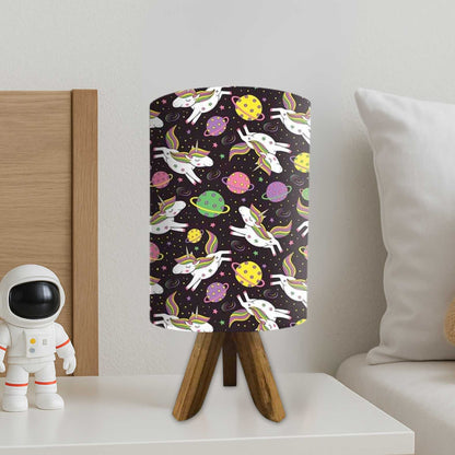 Wooden Side Table Lamps For Bedroom-Flying Unicorn (3W LED Bulb Included)