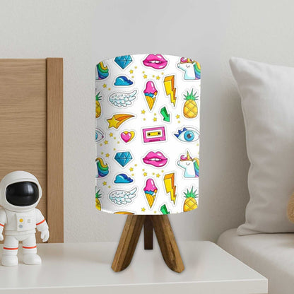 Wooden Stick Lamp base For Bedroom (3W LED Bulb Included)