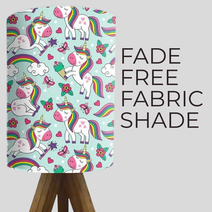 Wooden Tripod Table Lamp base For Bedroom-Cute Unicorn (3W LED Bulb Included)