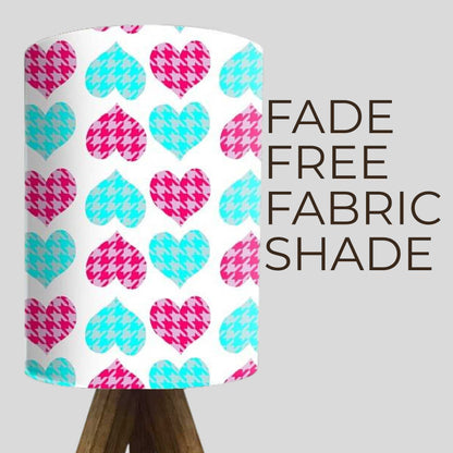 Wooden Table Lamps for living room-Pink Hearts (3W LED Bulb Included)