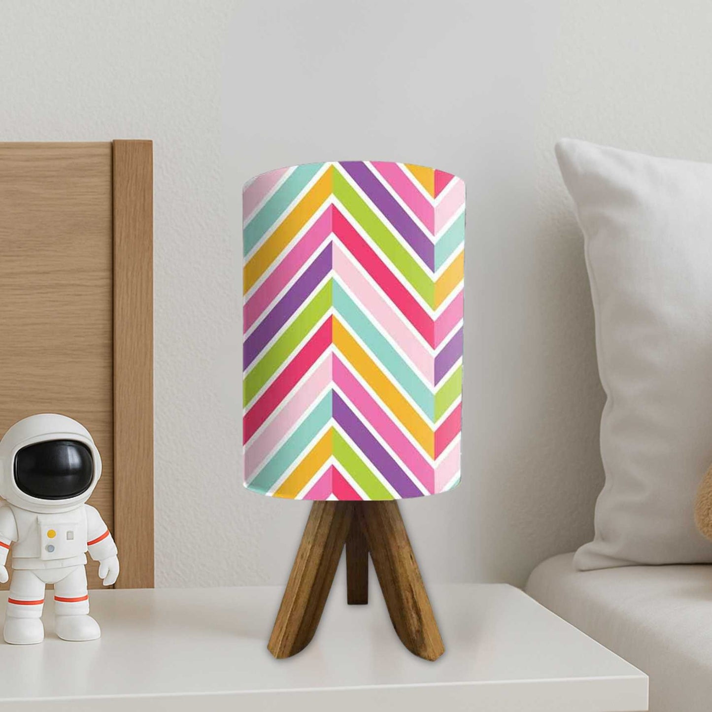 Led Lamp Wood For Bedroom-Cross Lines (3W LED Bulb Included)