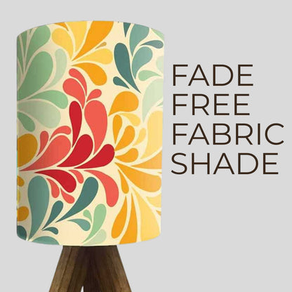 Wooden Table Lamp Mini Tripod Lamps For Bedroom-Retro Flower (3W LED Bulb Included)