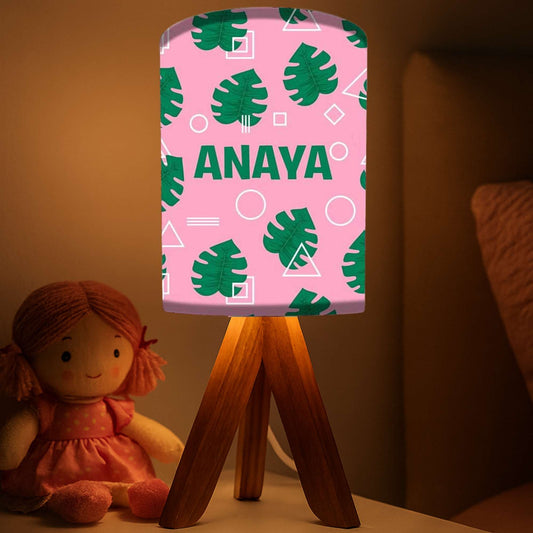 Custom Table Lamp For Bedroom-Monstera Leaves (3W LED Bulb Included)