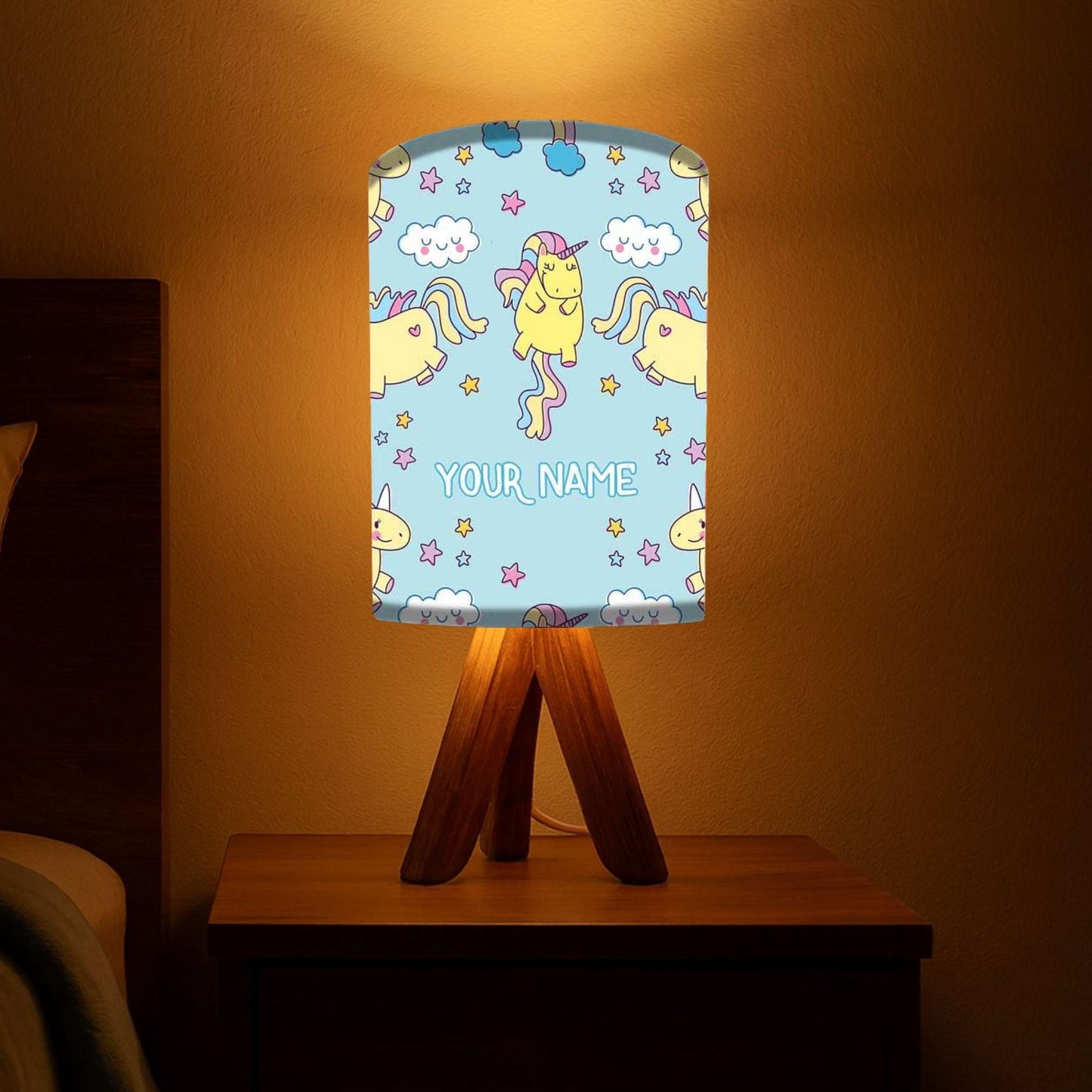 Personalized Night Light For Bedroom-Star Unicorn (3W LED Bulb Included)