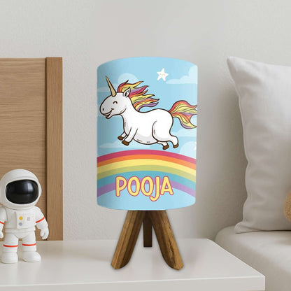 Customized Night Lamp For Bedroom-Rainbow Unicorn (3W LED Bulb Included)
