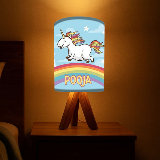 Customized Night Lamp For Bedroom-Rainbow Unicorn (3W LED Bulb Included)