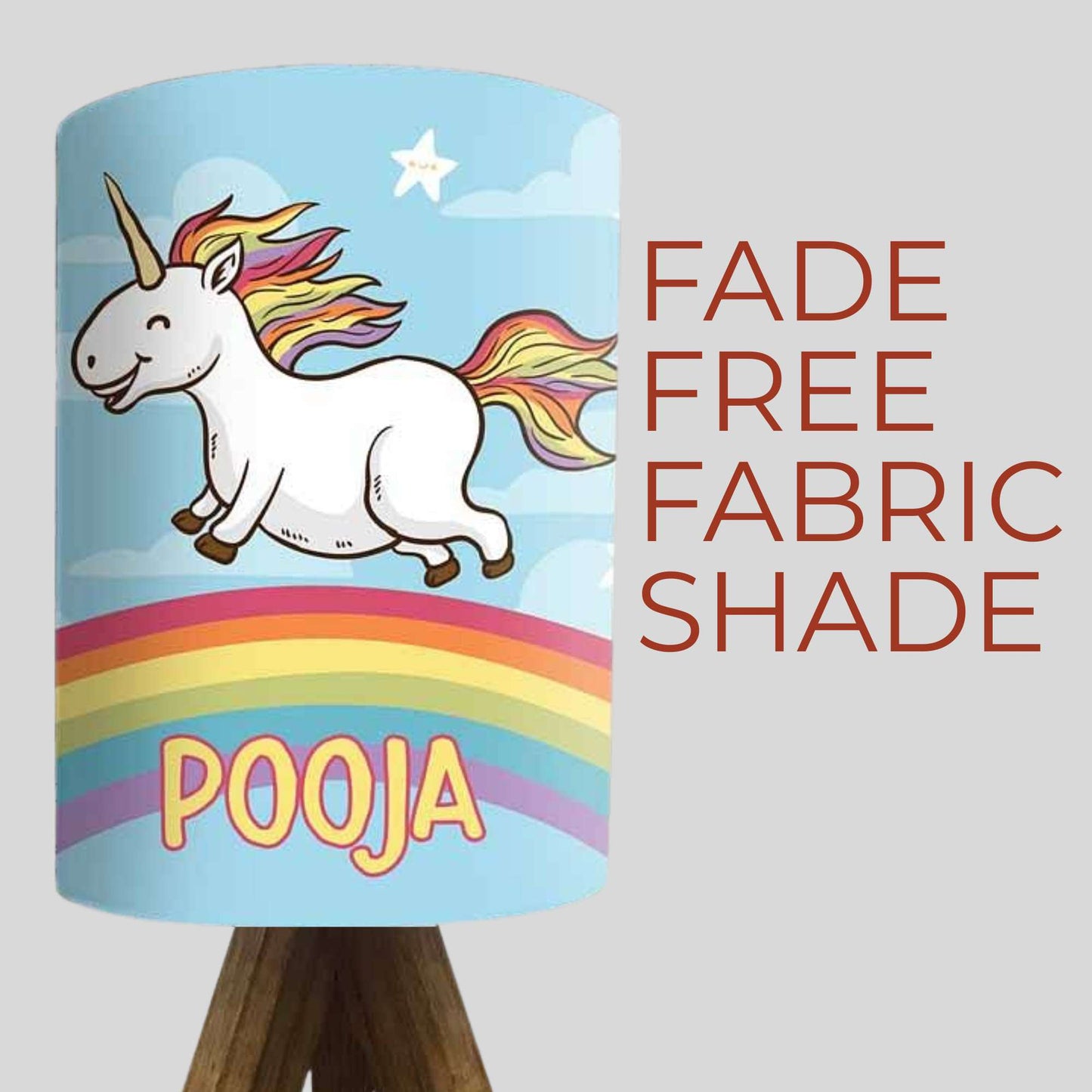 Customized Night Lamp For Bedroom-Rainbow Unicorn (3W LED Bulb Included)