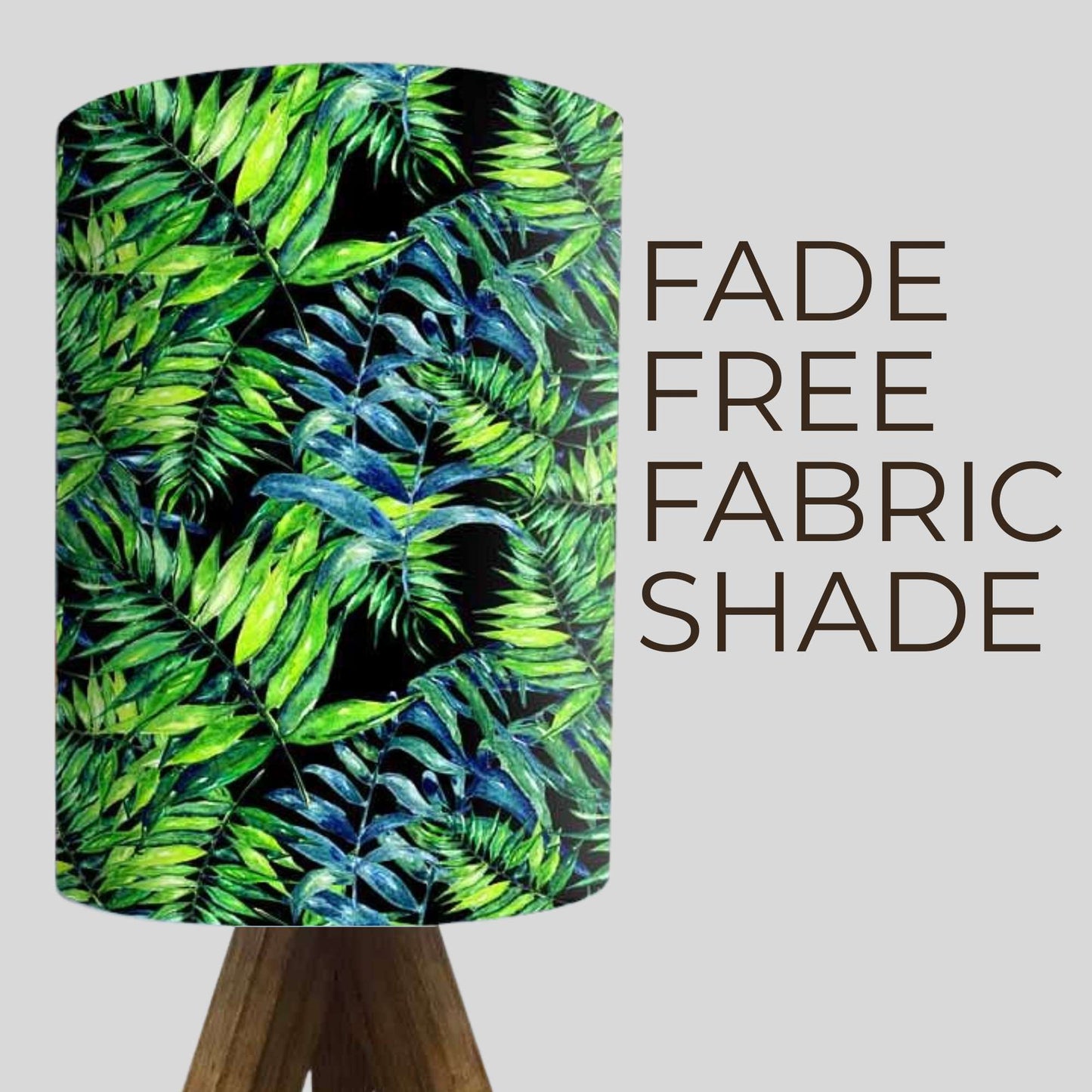 Wooden Lamp Table For Bedroom-Dark Green Leaves (3W LED Bulb Included)