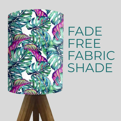 Wood Base Table Lamps For Bedroom-Pink Leaves (3W LED Bulb Included)