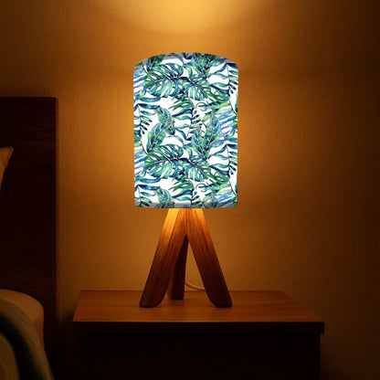 Wooden Study Table Lamp For Bedroom-Leaves (3W LED Bulb Included)