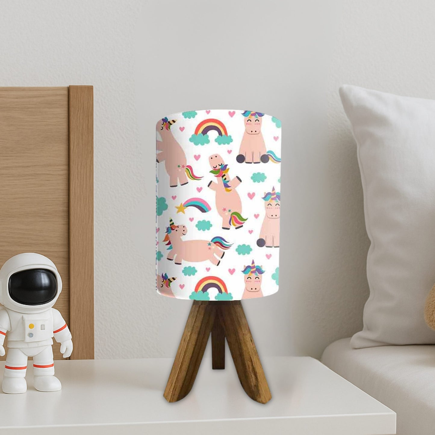 Wooden Table Lamp For Kids with 3w LED Bulb included