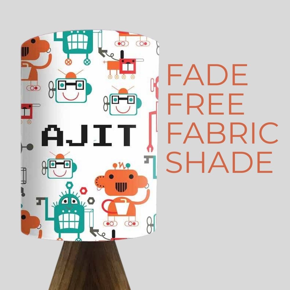 Custom Wooden Lamp Stand-Cute Robot (3W LED Bulb Included)