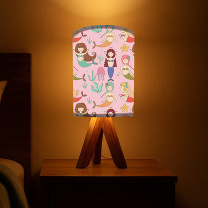 Small Wooden Tripod Lamp with 3w LED Bulb Included