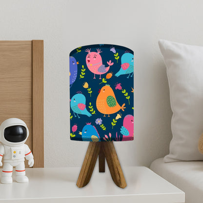 Mini Lamp for Kids Room-Wooden Tripod Light with 3w LED Bulb Included