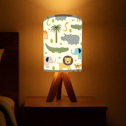 Mini Wooden Led Lamp-Wild Animals (3W LED Bulb Included)