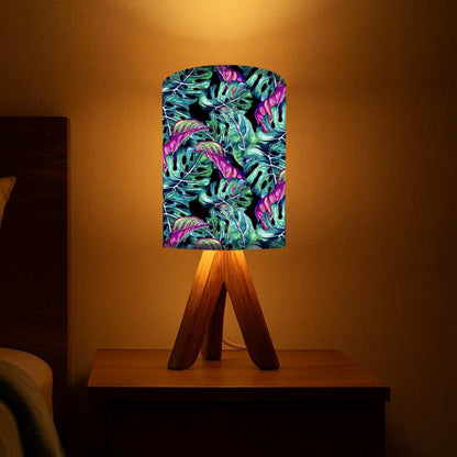 Wooden Bed Side Lamps For Bedroom-Colorful Leaves (3W LED Bulb Included)