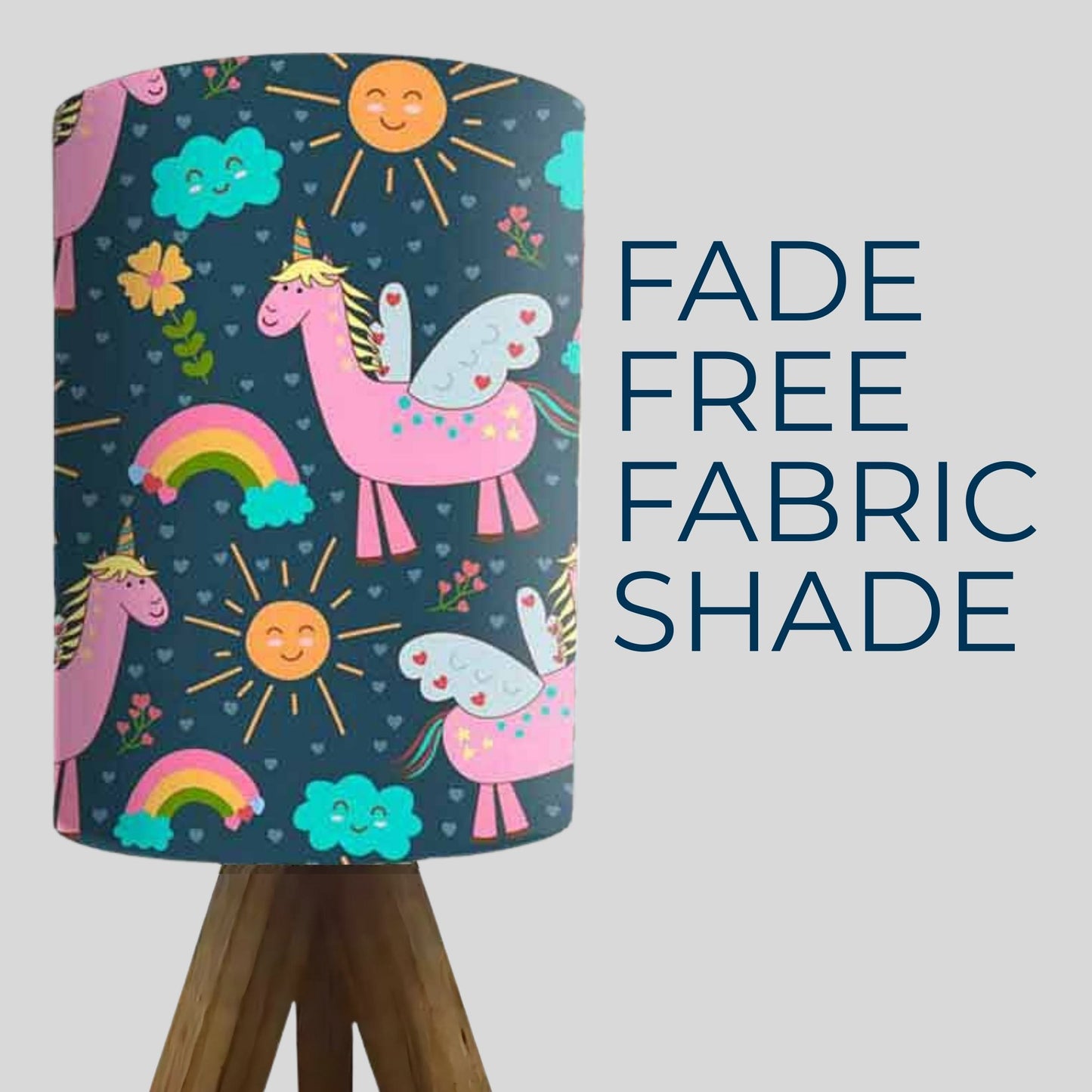 Wooden Table Lamp For Kids-Pink Unicorn (3W LED Bulb Included)