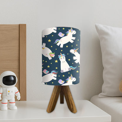 Wooden Study Lamp For Kids-White Unicorn (3W LED Bulb Included)