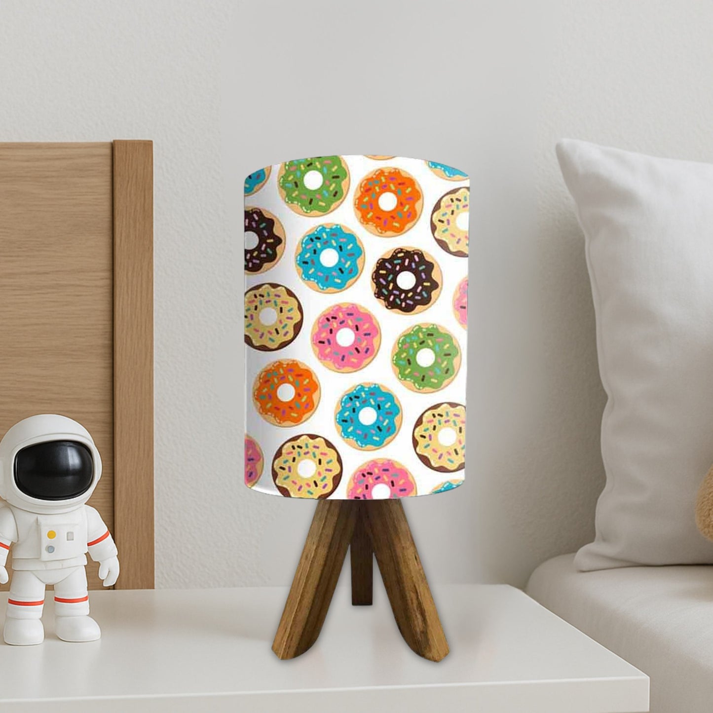 Wooden Base Lamp For Kids-Doughnut (3W LED Bulb Included)