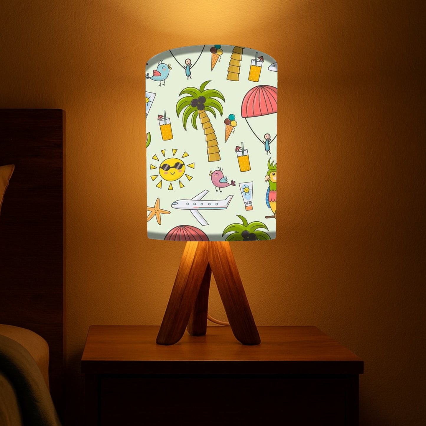 Wooden Led Lamp For Kids -Summer Collection (3W LED Bulb Included)