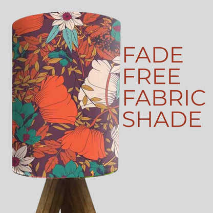 Mini Wooden Lamp Table For Bedroom Living Room-Elegance Orange (3W LED Bulb Included)