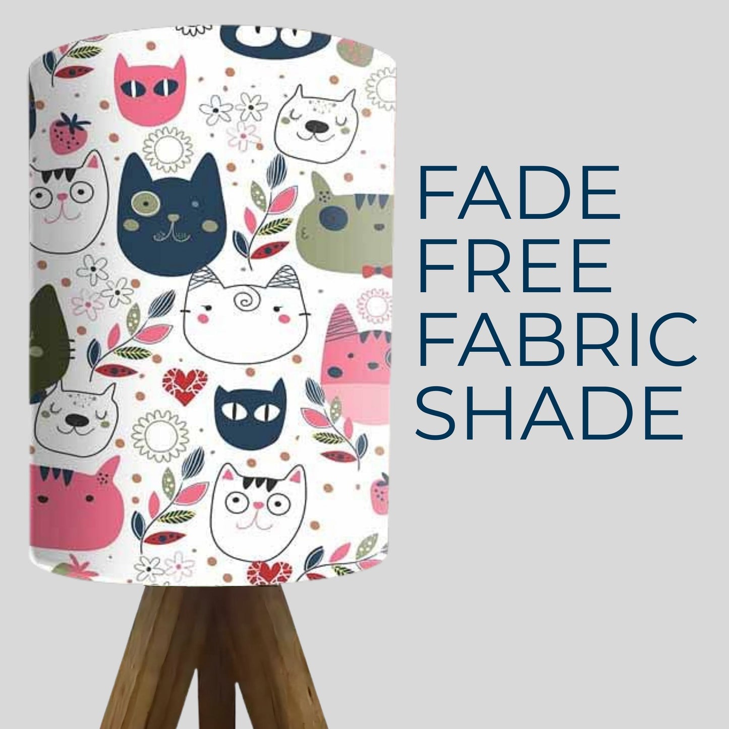 Wooden Stick Lamp For Bedroom-Cute Cats (3W LED Bulb Included)