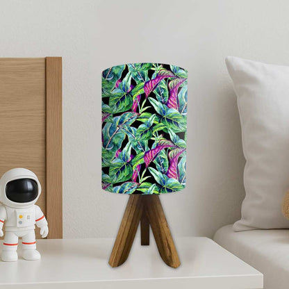 Wooden Lamp For Bedroom-Pinkish Leaves (3W LED Bulb Included)