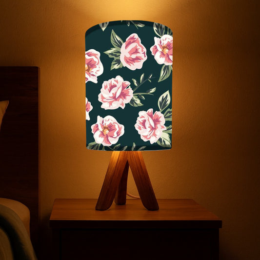 Mini Wooden Table Lamp For Bedroom Living Room-Roses (3W LED Bulb Included)
