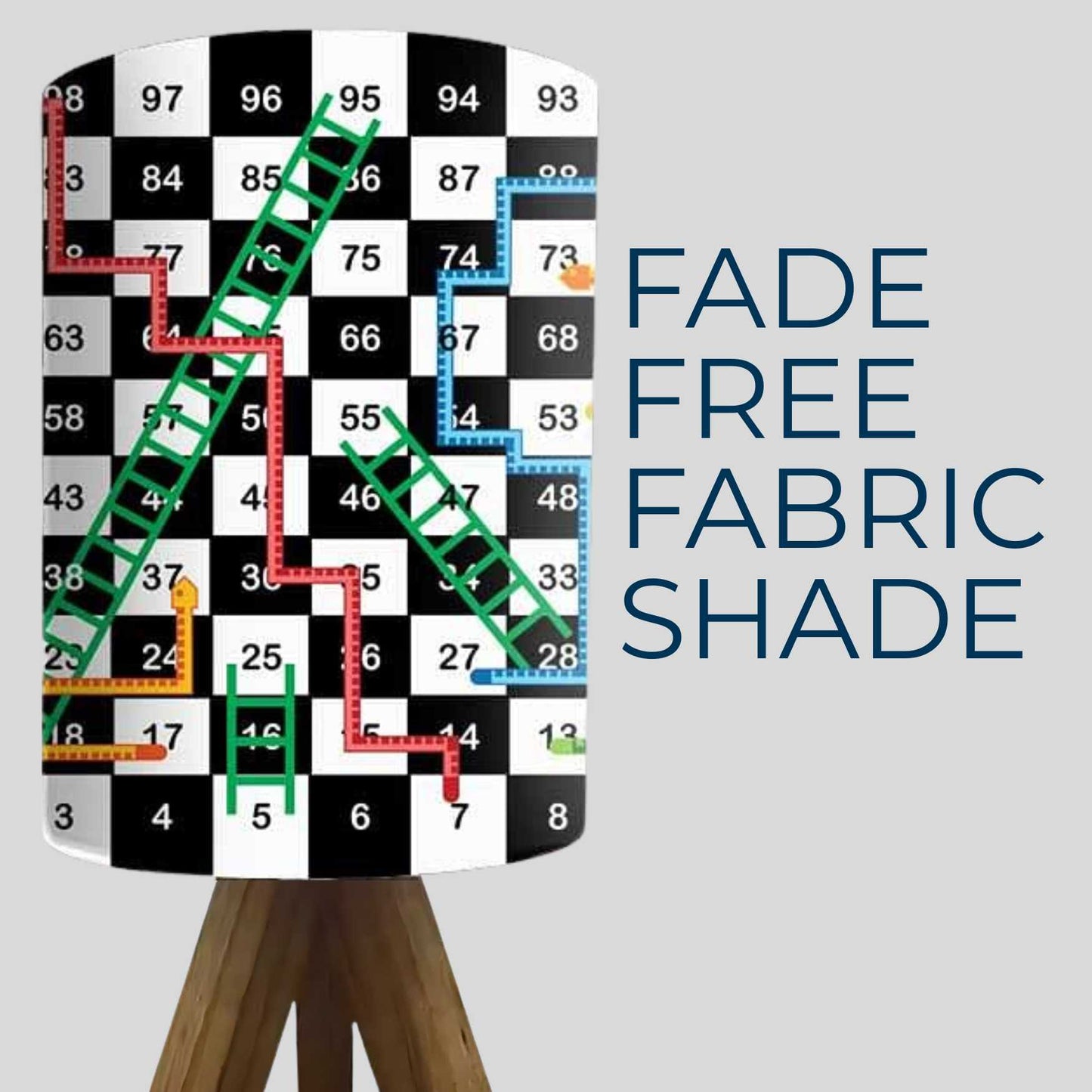 Natural Wood Table Lamp For Bedroom - Snake & Ladder (3W LED Bulb Included)