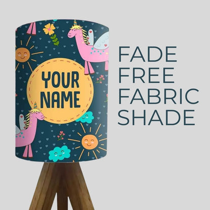 Personalized Tripod Lamp For Bedroom-Flying Unicorn (3W LED Bulb Included)