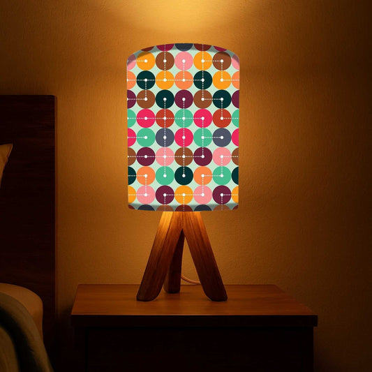 Wood Dining Room Light For Bedroom - Multicolor Circle (3W LED Bulb Included)