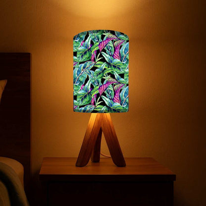 Wooden Lamp For Bedroom-Pinkish Leaves (3W LED Bulb Included)
