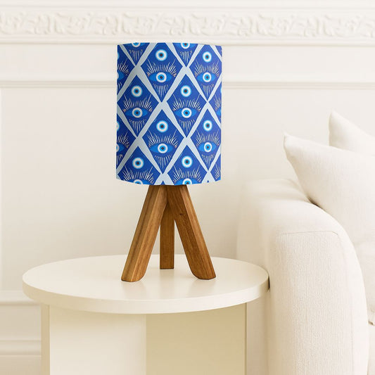 Mini Tripod Table Lamp for Kids Bedroom Study-Evil Eye Protector (3W LED Bulb Included)